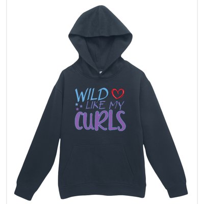 Wild Like My Curls Funny Curly Haired Girl Urban Pullover Hoodie