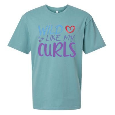 Wild Like My Curls Funny Curly Haired Girl Sueded Cloud Jersey T-Shirt