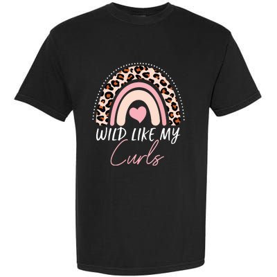 Wild Like My Curls Girls Funny Curly Hair Rainbow Garment-Dyed Heavyweight T-Shirt