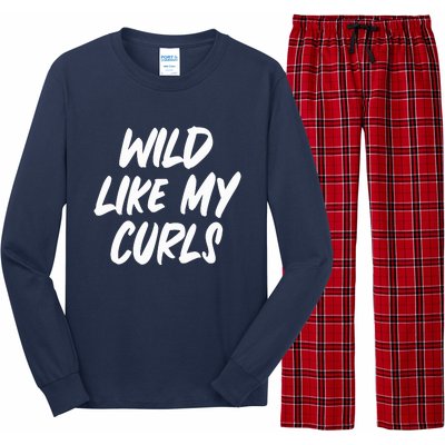 Wild Like My Curls Natural Hair Curly Long Sleeve Pajama Set