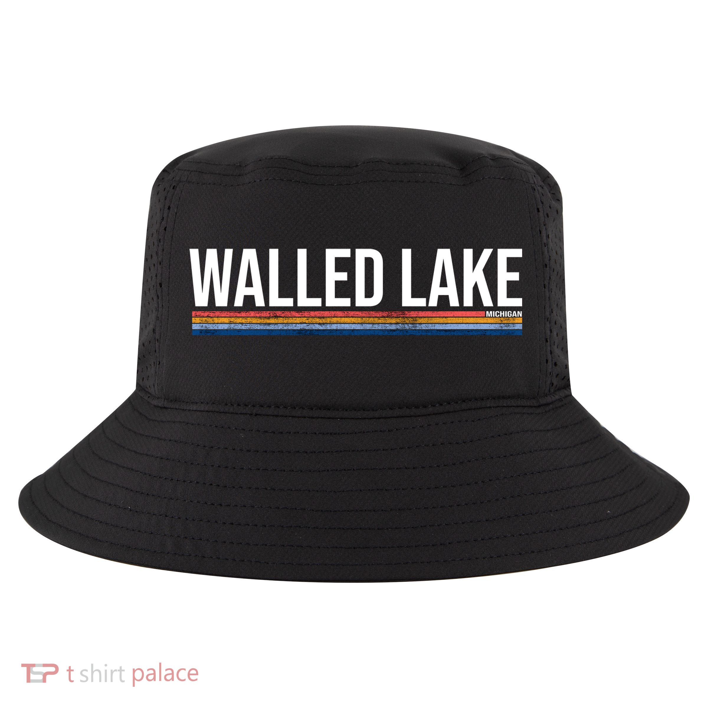 Walled Lake Michigan Retro Cool Comfort Performance Bucket Hat