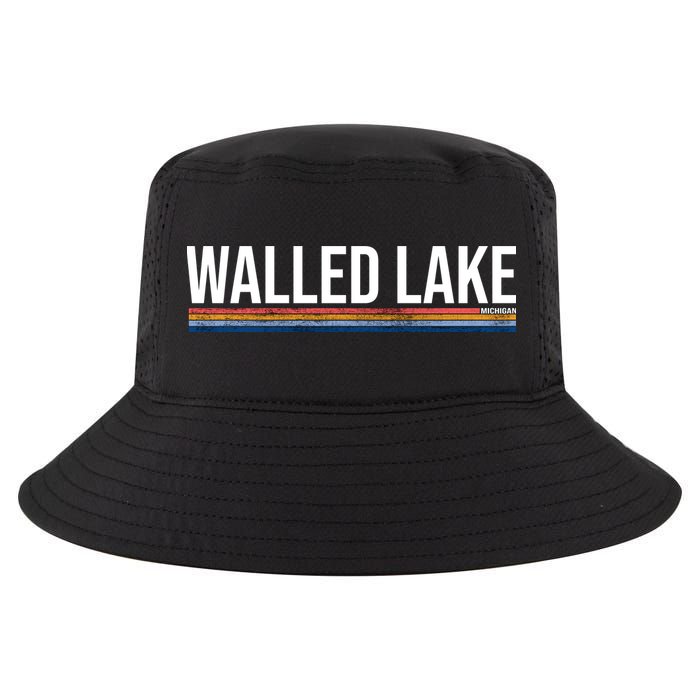 Walled Lake Michigan Retro Cool Comfort Performance Bucket Hat