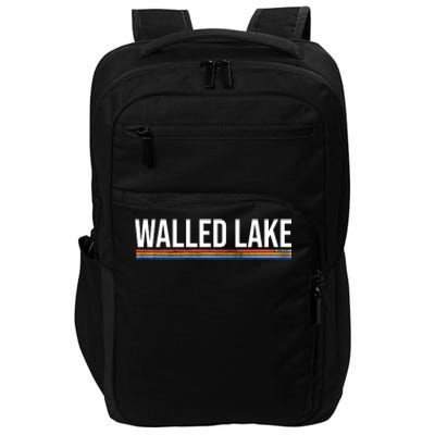 Walled Lake Michigan Retro Impact Tech Backpack