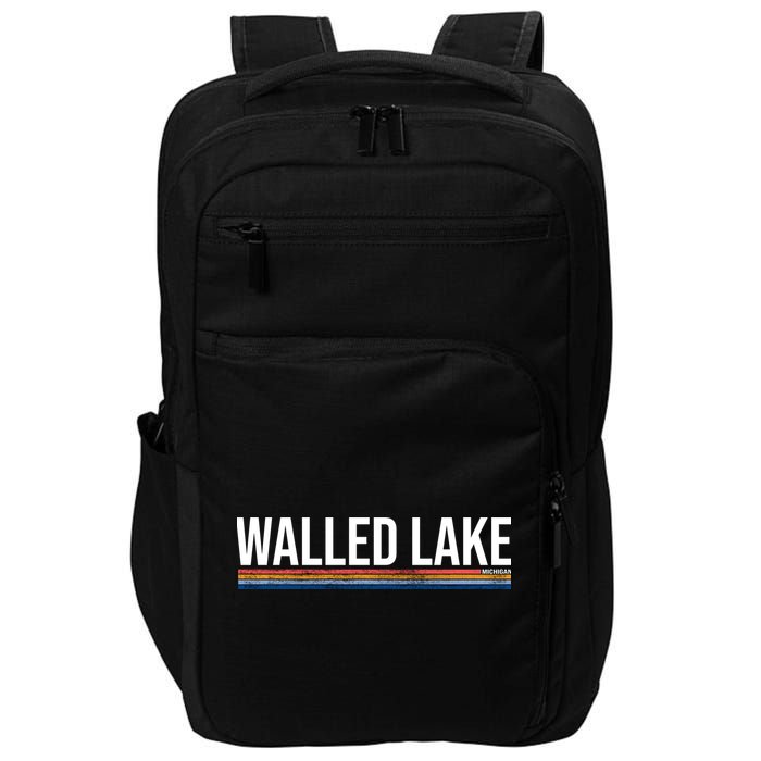 Walled Lake Michigan Retro Impact Tech Backpack