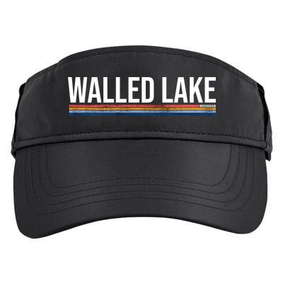 Walled Lake Michigan Retro Adult Drive Performance Visor
