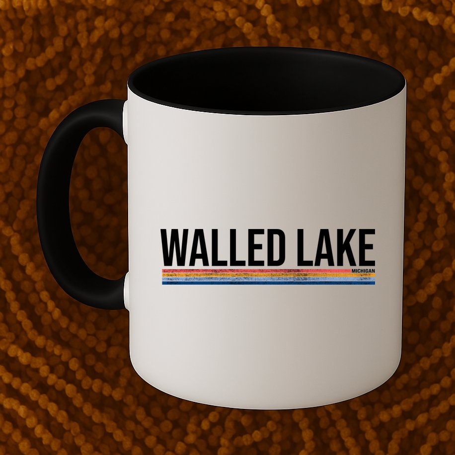 Walled Lake Michigan Retro Mug
