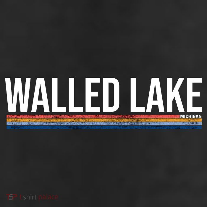 Walled Lake Michigan Retro 11oz C Handle Ceramic Mug