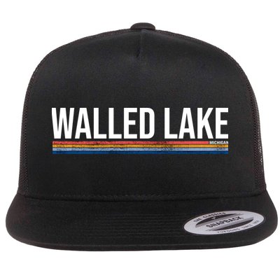 Walled Lake Michigan Retro Flatbill Hat