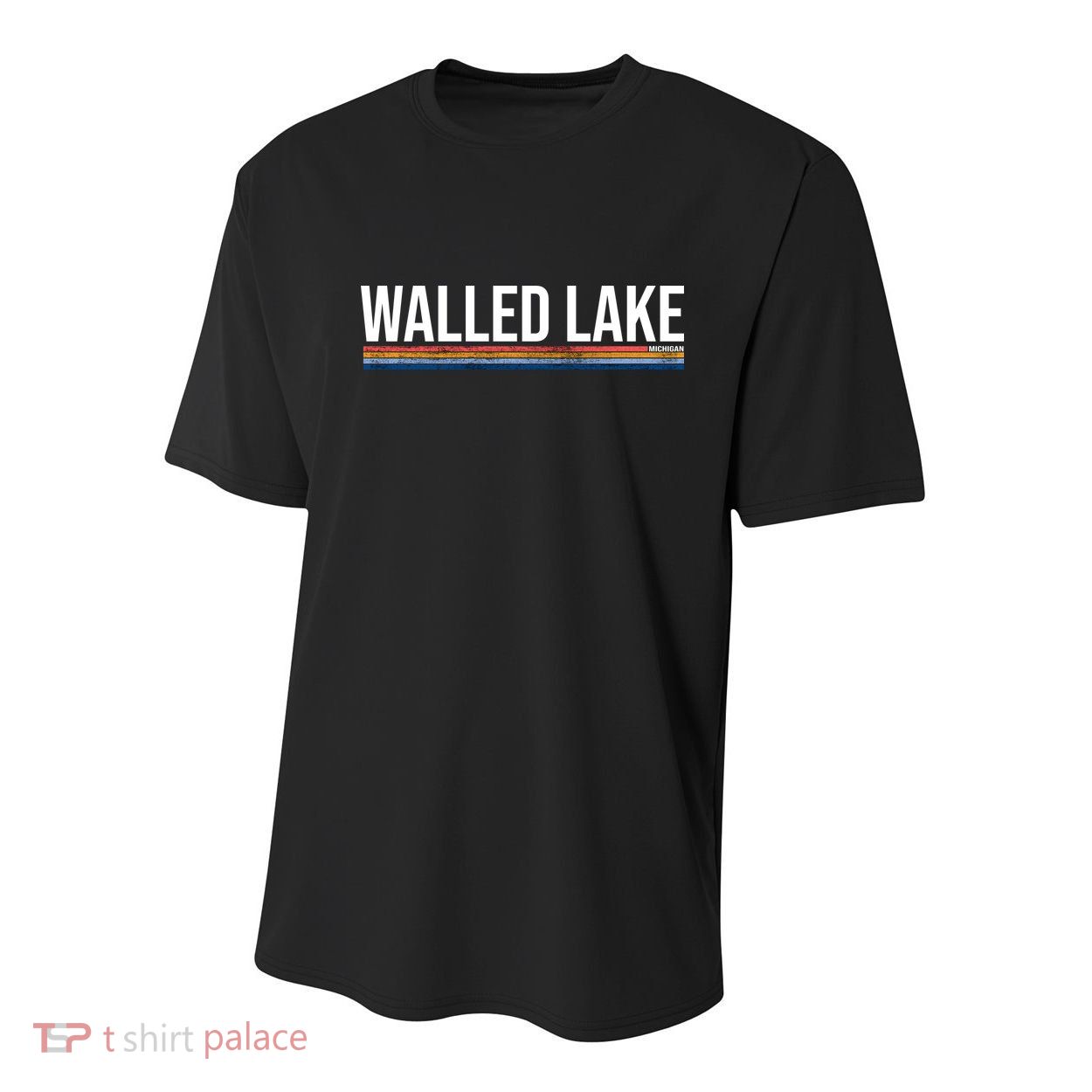 Walled Lake Michigan Retro Youth Performance Sprint T-Shirt