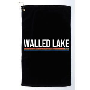 Walled Lake Michigan Retro Platinum Collection Golf Towel