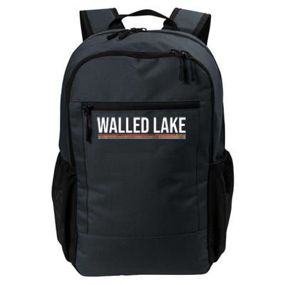 Walled Lake Michigan Retro Daily Commute Backpack