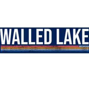 Walled Lake Michigan Retro Bumper Sticker