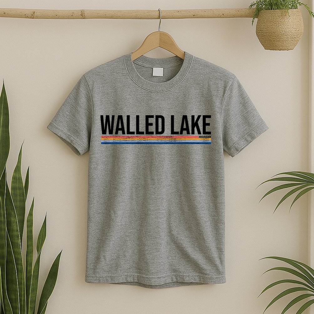 Walled Lake Michigan Retro T-Shirt