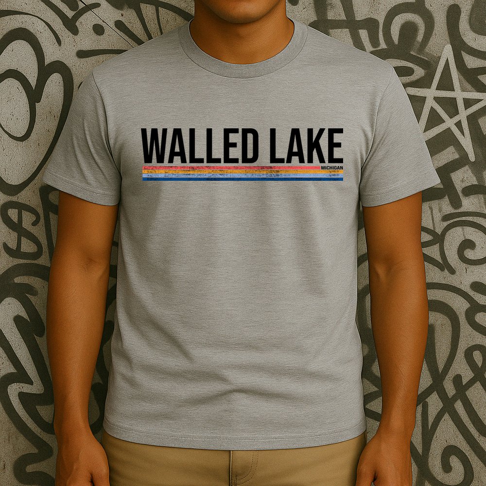 Walled Lake Michigan Retro T-Shirt