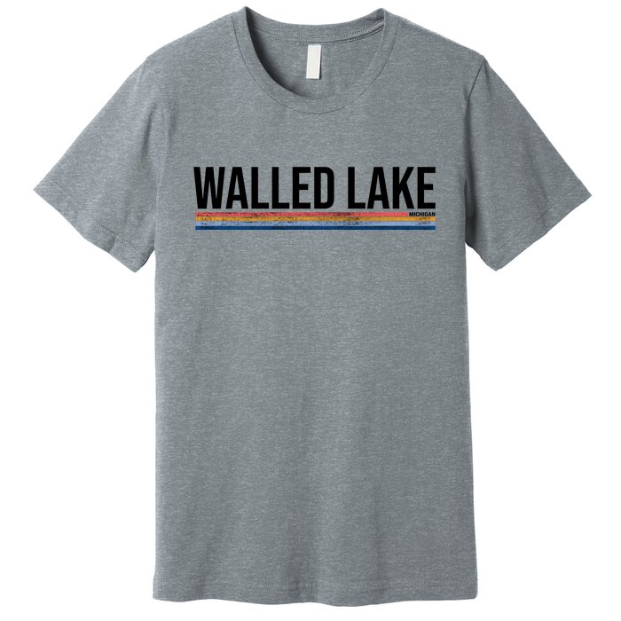 Walled Lake Michigan Retro Premium T-Shirt