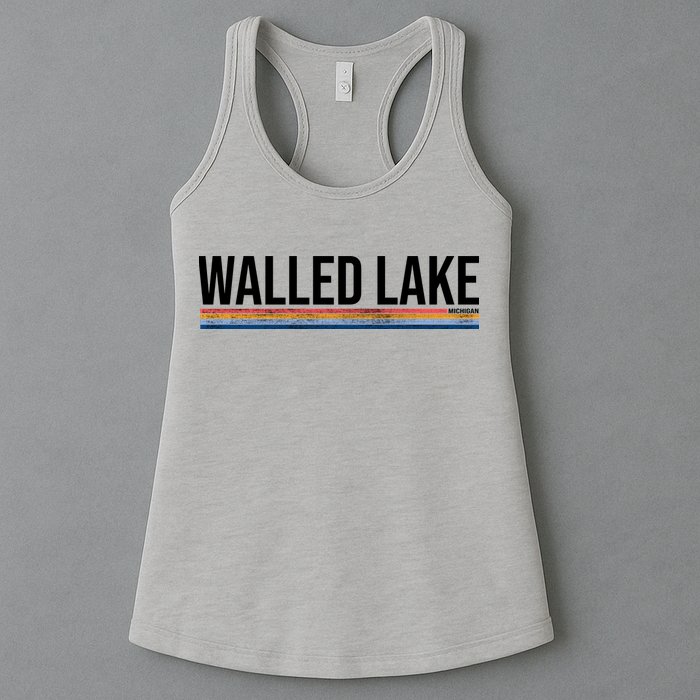 Walled Lake Michigan Retro Womens Tank Top