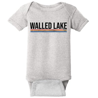 Walled Lake Michigan Retro Baby Bodysuit
