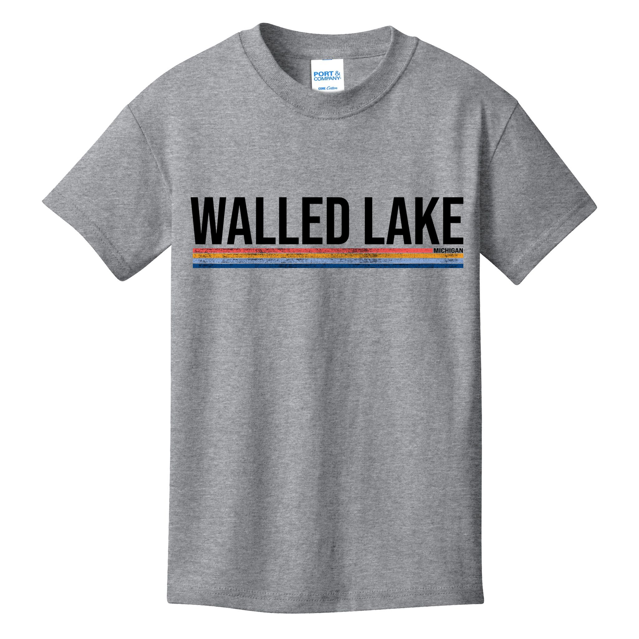 Walled Lake Michigan Retro Kids T-Shirt