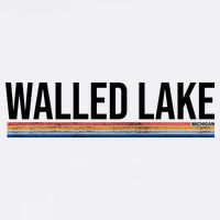 Walled Lake Michigan Retro Garment-Dyed Sweatshirt