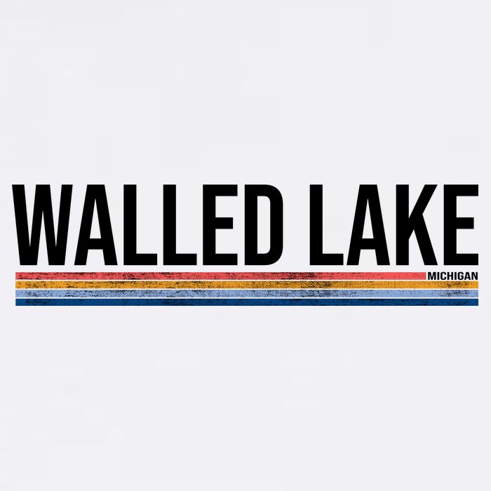 Walled Lake Michigan Retro Garment-Dyed Sweatshirt