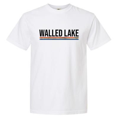 Walled Lake Michigan Retro Garment-Dyed Heavyweight T-Shirt