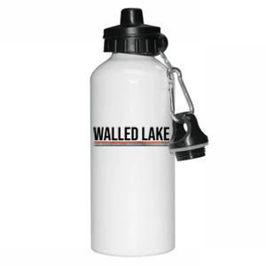 Walled Lake Michigan Retro Aluminum Water Bottle 