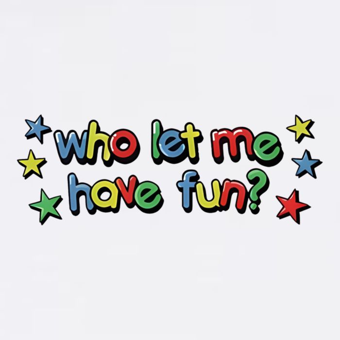 Who Let Me Have Fun Cropped Pullover Crew