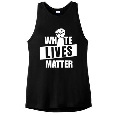 White Lives Matter Civil Rights Equality Ladies PosiCharge Tri-Blend Wicking Tank