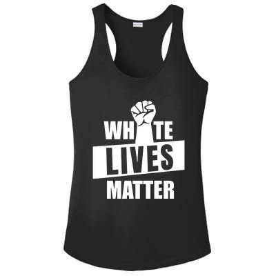 White Lives Matter Civil Rights Equality Ladies PosiCharge Competitor Racerback Tank