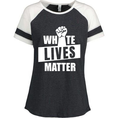 White Lives Matter Civil Rights Equality Enza Ladies Jersey Colorblock Tee