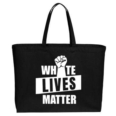 White Lives Matter Civil Rights Equality Cotton Canvas Jumbo Tote