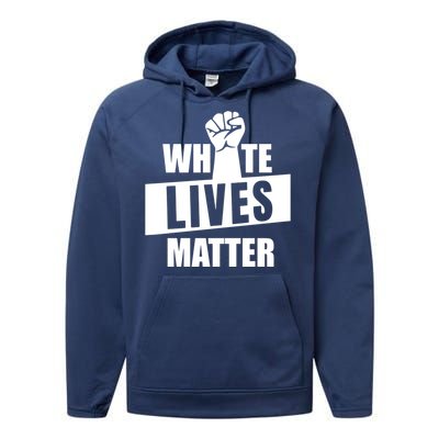 White Lives Matter Civil Rights Equality Performance Fleece Hoodie