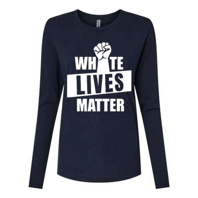 White Lives Matter Civil Rights Equality Womens Cotton Relaxed Long Sleeve T-Shirt