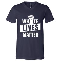 White Lives Matter Civil Rights Equality V-Neck T-Shirt