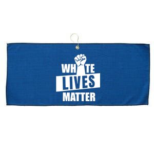 White Lives Matter Civil Rights Equality Large Microfiber Waffle Golf Towel