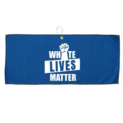 White Lives Matter Civil Rights Equality Large Microfiber Waffle Golf Towel