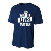 White Lives Matter Civil Rights Equality Youth Performance Sprint T-Shirt