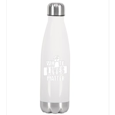 White Lives Matter Civil Rights Equality Stainless Steel Insulated Water Bottle