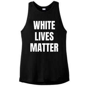 White Lives Matter Ladies PosiCharge Tri-Blend Wicking Tank