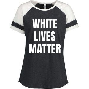 White Lives Matter Enza Ladies Jersey Colorblock Tee