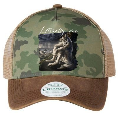 Wolf Literally Me Funny Meme Legacy Tie Dye Trucker Hat