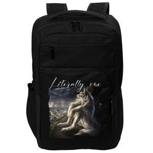 Wolf Literally Me Funny Meme Impact Tech Backpack