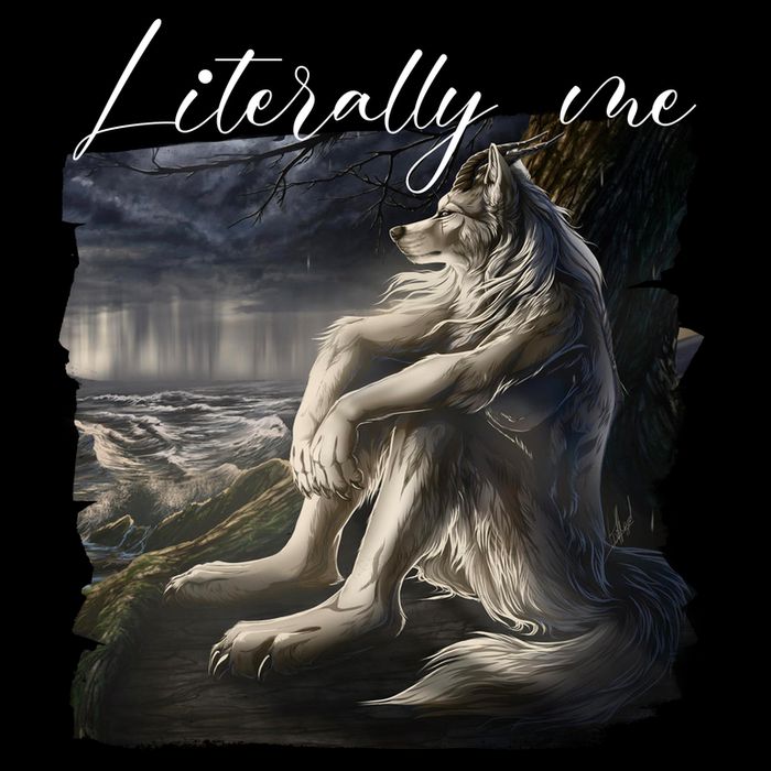 Wolf Literally Me Funny Meme 16 in Basic Backpack