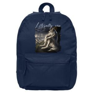 Wolf Literally Me Funny Meme 16 in Basic Backpack