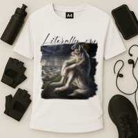 Wolf Literally Me Funny Meme Cooling Performance Crew T-Shirt