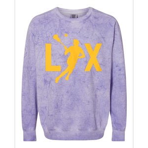 Women Lax Mom Lacrosse Player Mama Team Lacrosse Gift Colorblast Crewneck Sweatshirt