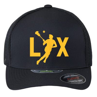 Women Lax Mom Lacrosse Player Mama Team Lacrosse Gift Flexfit Unipanel Trucker Cap