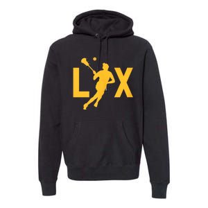 Women Lax Mom Lacrosse Player Mama Team Lacrosse Gift Premium Hoodie