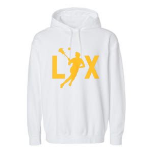 Women Lax Mom Lacrosse Player Mama Team Lacrosse Gift Garment-Dyed Fleece Hoodie