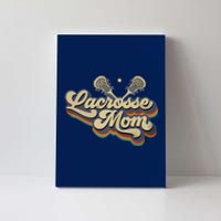 Womens Lacrosse Mom Vintage Retro Lacrosse Stick Sun Gift Canvas